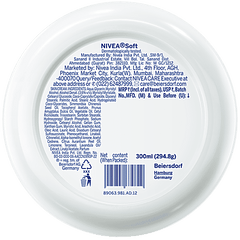 Nivea Soft Light Moisturizer for Face, Hand & Body, Non-Sticky Cream with Vitamin E & Jojoba Oil (300ml) - Pinkbliss