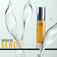 GK Hair Global Keratin Argan Oil Serum 50ml For Women And Men For Dry Dull Frizzy And Unmanageable Hair - Pinkbliss