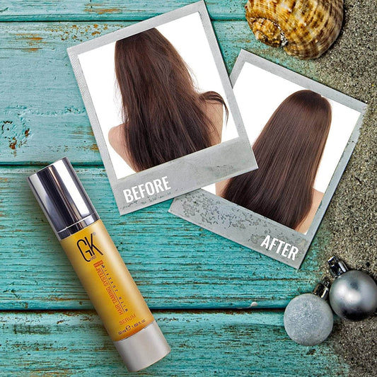GK Hair Global Keratin Argan Oil Serum 50ml For Women And Men For Dry Dull Frizzy And Unmanageable Hair - Pinkbliss