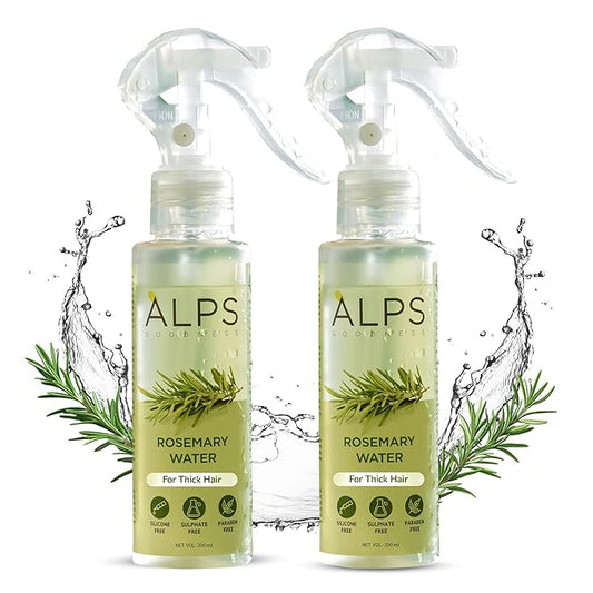 Alps Goodness Rosemary Water Spray For Hair Growth Twin Pack (100 ml x 2) | Hair Spray for Regrowth | Rosemary Hair Mist | Adds Shine | Helps Reduce Hairfall | Strengthens Hair | For All Hair Types