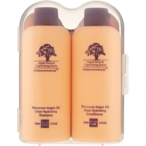 Arganmidas Moroccan Argan Oil Clear Hydrating Shampoo and Conditioner 50ml Each (Travel Kit)