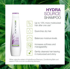 Biolage Hydrasource Plus Shampoo For Hydrates & Moisturizes Dry Hair 1000ml (New packing)
