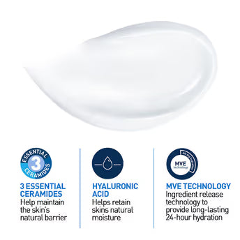 CeraVe Moisturizing Cream For Dry To Very Dry Skin (50ml) – Formulated with 3 Essential Ceramides And Hyaluronic Acid | Non-Comedogenic Moisturizer For Face - Pinkbliss