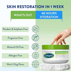 Cetaphil Moisturizing cream 450g - Deep Hydration for Dry to Normal, Sensitive Skin - Pinkbliss