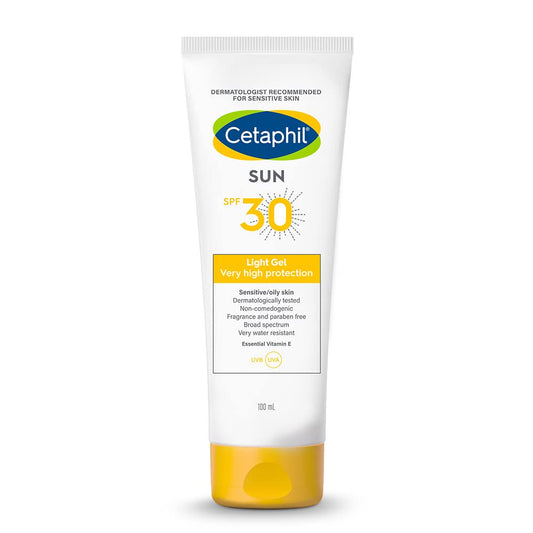 Cetaphil SUN Spf 30 Light Gel Very High Protection Sunscreen 100ml (Sensitive/ Oily Skin) - Pinkbliss