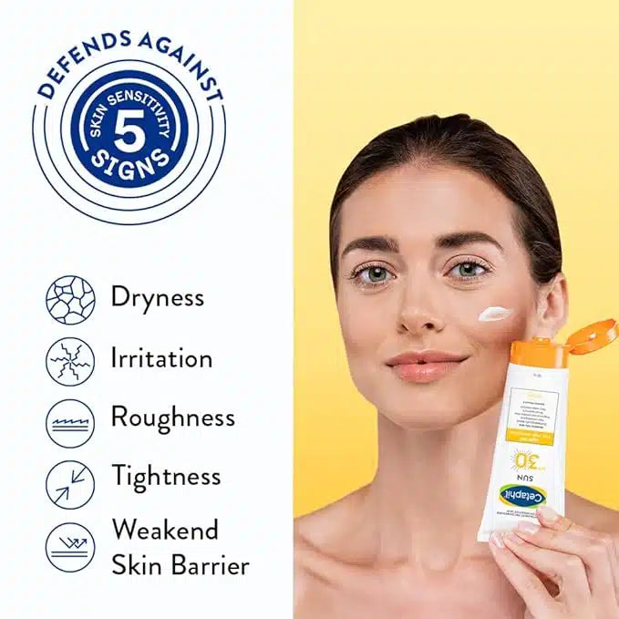 Cetaphil SUN Spf 30 Light Gel Very High Protection Sunscreen 100ml (Sensitive/ Oily Skin) - Pinkbliss