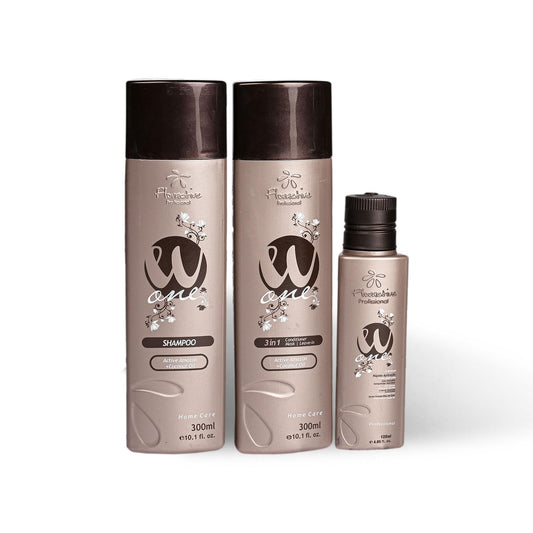 FLORACTIVE PROFISSIONAL W One Nanoplastia Treatment 120ML with Shampoo & 3 in 1 Conditioner 300ML - Pinkbliss