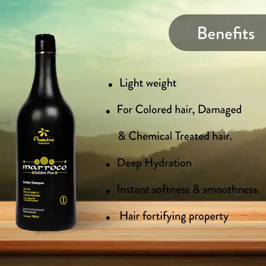 Floractive Profissional Marroco Golden Plus Shampoo 1000ml - Pinkbliss