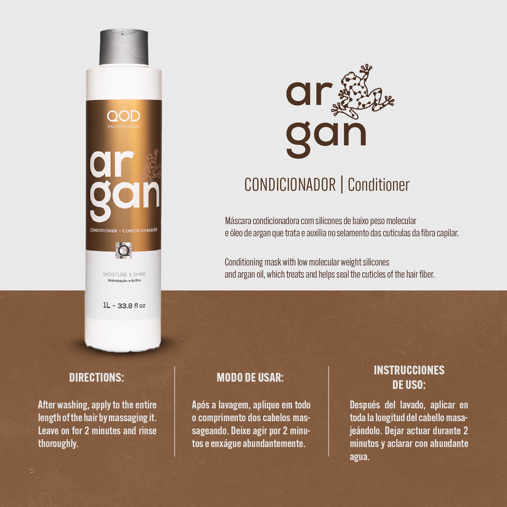 QOD professional Argan Moisture - Shine Conditioner 1000ml - Pinkbliss