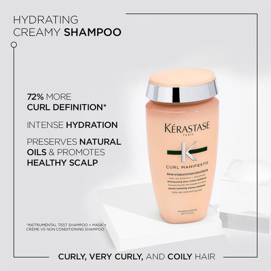 KERASTASE Paris Curl Manifesto Bain Hydratation Douceur Gentle Hydrating Creamy Shampoo 250ml - Pinkbliss