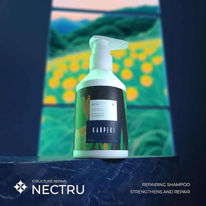Kanpeki Kerasyl Structure Repair Cleanser For Weak and Damaged Hair | Repairs & Nourishes Damaged Hair, Restores Hair Structure, Strengthens Hair Shaft | Contains Sea Algae, Pea Proteins & Keratin | Nectru - 300gm - Pinkbliss