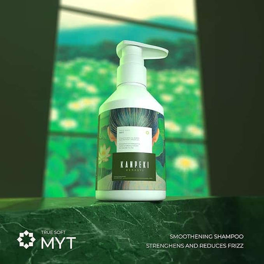 Kanpeki Kerasyl True Soft Shampoo For Smoothening Shampoo for Naturally Dry Hair | Deep Hydration and Frizz Control | Enriched with Argan Oil, Botanical Essence & Silk Proteins | Myt – 1000ml - Pinkbliss