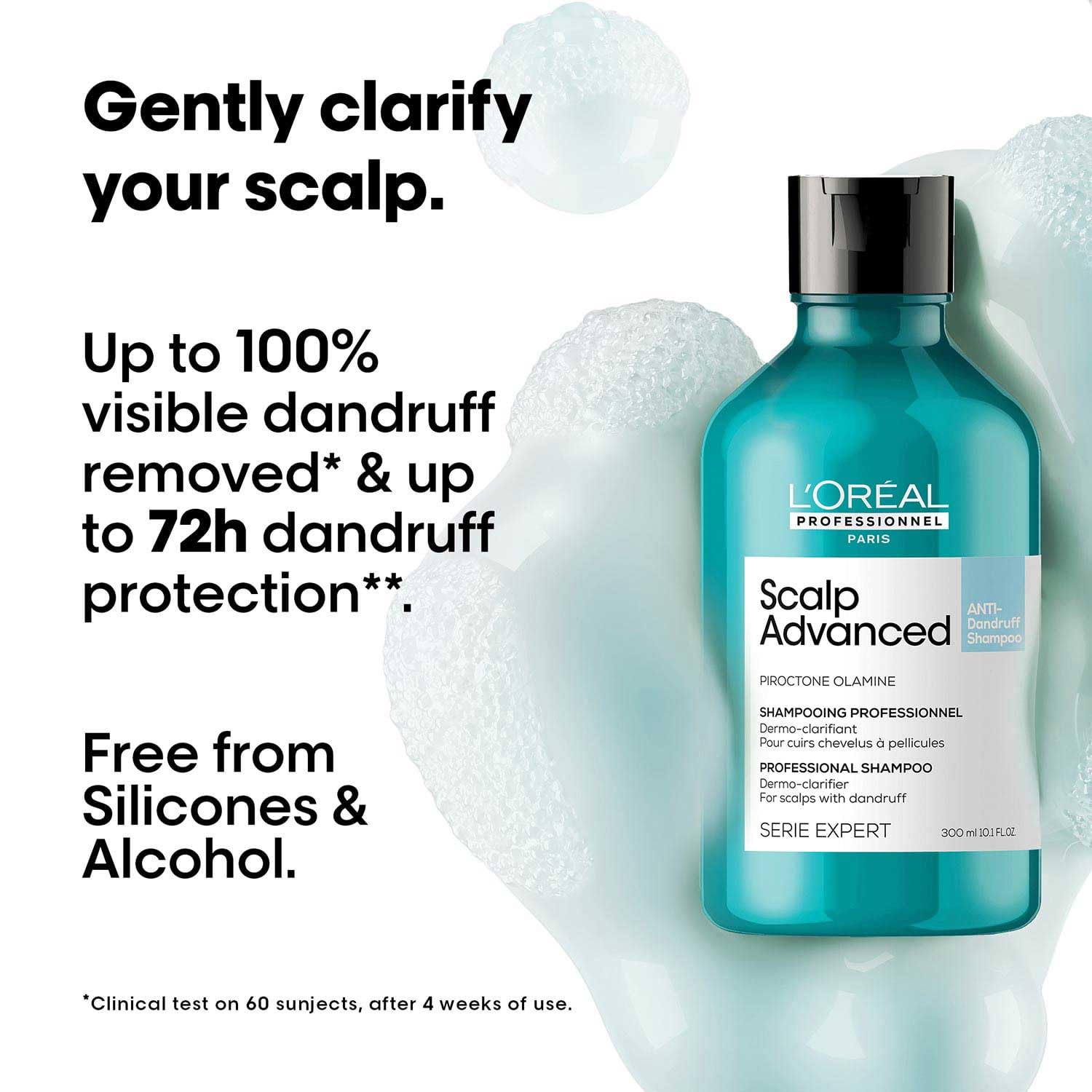 L’Oréal Professional Scalp Advanced Anti-Dandruff Dermo-Clarifier Shampoo 300ml - Pinkbliss