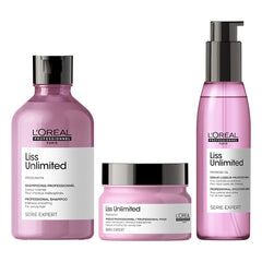 L’Oréal Professional Liss Unlimited Shampoo, mask, oil Combo (300ml, 125ml, 250ml) - Pinkbliss