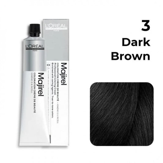 L'Oreal Professionnel Majirel No.3 Dark Brown 100gm - Pinkbliss
