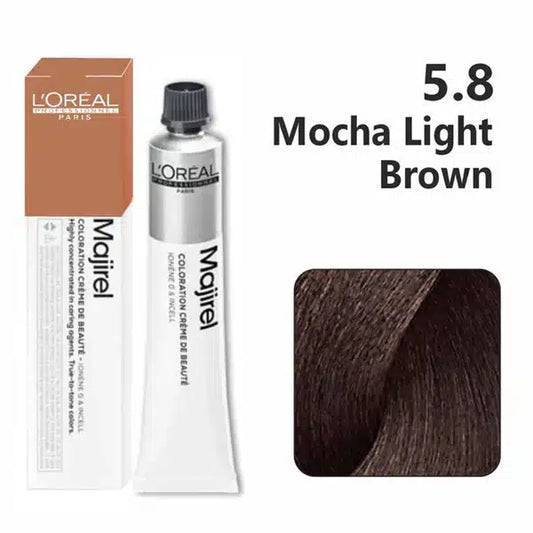 L'Oréal Professionnel Majirel Shade No 5.8 (Mocha Light Brown) - Pinkbliss