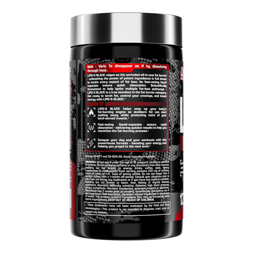 Nutrex Research Lipo 6 Black Powerful Weight Loss Support – 120 Capsules - Pinkbliss