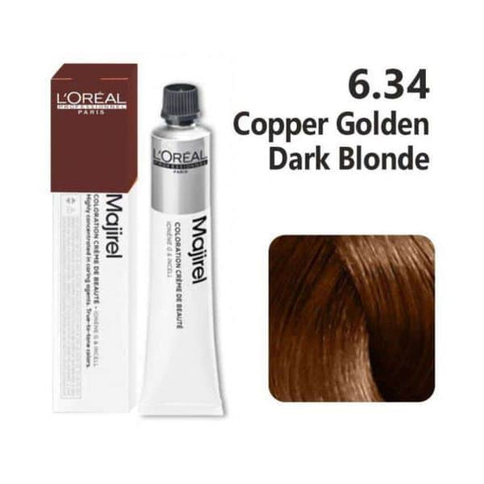 L'oreal Professionnel Paris Majirel - 6.34 (Copper Golden Dark Blonde) - Pinkbliss