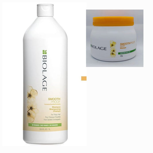Biolage SmoothProof Smoothing Masque 490g and shampoo 1000ml - Pinkbliss