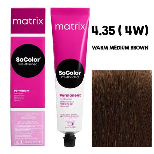 Matrix SOCOLOR 4.35 4W (Warm Medium Brown) - Pinkbliss