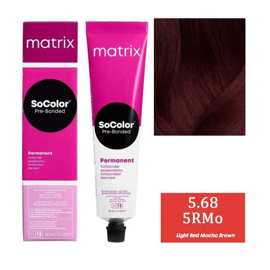 Matrix SOCOLOR 5.68 5RMo (Light Red Mocha Brown) - Pinkbliss