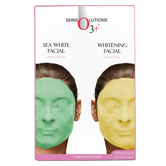 O3+ Skins Lutions 2 In 1 Whitening & Sea White Facial Kit With Peel Off Mask - Pinkbliss