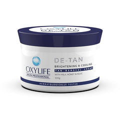 Oxylife Salon Professional Detan Brightening & Lightening Tan Removal Pack - 500g | Instant Tan Removal & Sun Protection | With Milk, Honey & Kojic | Dermatologically Tested | Lasting Glow | For All Skin Types - Pinkbliss