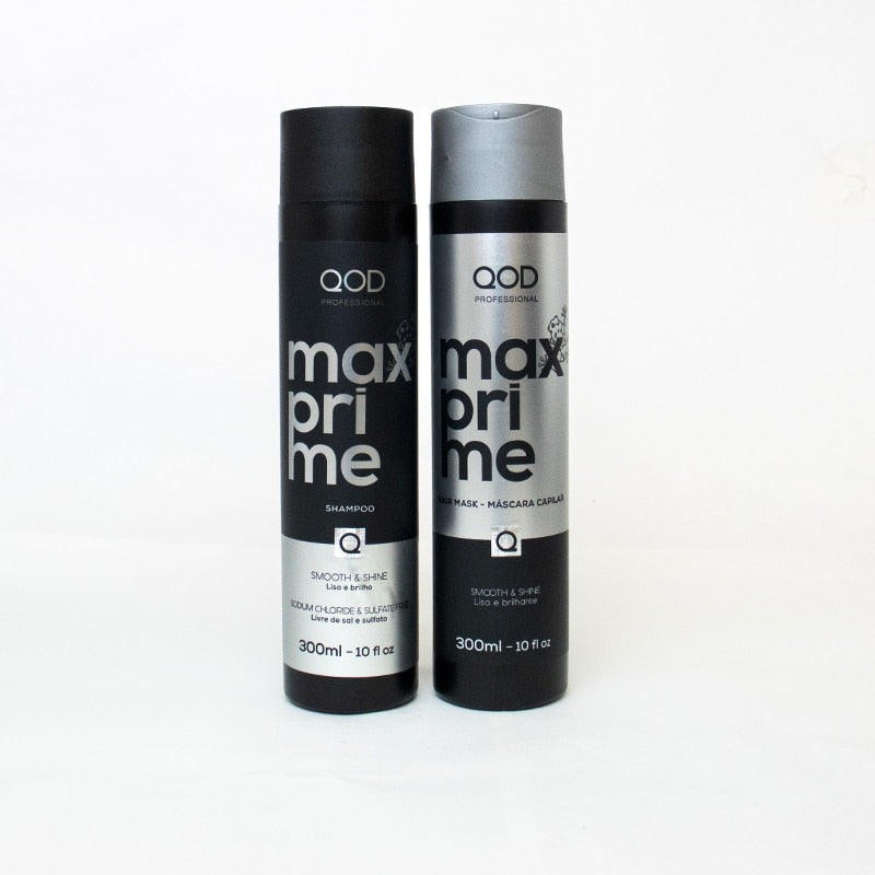 QOD Professional Max Prime Shampoo and Hair Mask – 300ml Each - Pinkbliss