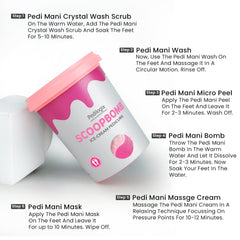 O3+ Pedilogix Scoop Bomb Pedicure with Bath Bomb for Soft & Moisturised Feet | 100g - Pinkbliss