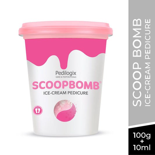 O3+ Pedilogix Scoop Bomb Pedicure with Bath Bomb for Soft & Moisturised Feet | 100g - Pinkbliss