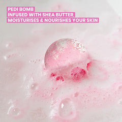 O3+ Pedilogix Scoop Bomb Pedicure with Bath Bomb for Soft & Moisturised Feet | 100g - Pinkbliss
