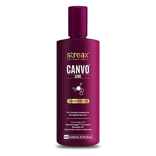 Streax Professional Canvoline Straightening Post Care Sulphate & Paraben free Shampoo 300ml - Pinkbliss