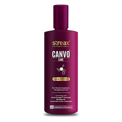 Streax Professional Canvoline Straightening Post Care Sulphate & Paraben free Shampoo 300ml - Pinkbliss