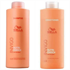Wella Professionals Invigo Nutri Enrich Shampoo & Conditioner 1000ml Each - Pinkbliss