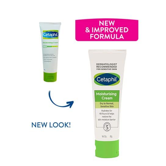 Cetaphil Moisturizing Cream for Dry to Normal Sensitive Skin, 80g - Pinkbliss