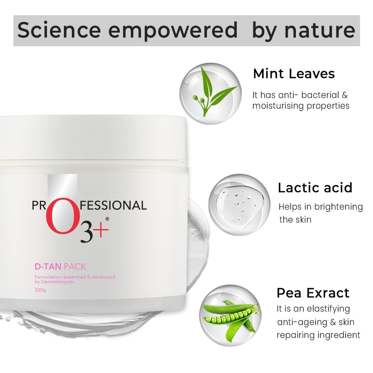 O3+ Professional D-TAN Pack for Instant Tan Removal and Sun Damage Protection 300ml - Pinkbliss