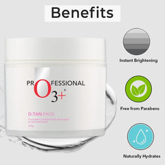 O3+ Professional D-TAN Pack for Instant Tan Removal and Sun Damage Protection 300ml - Pinkbliss