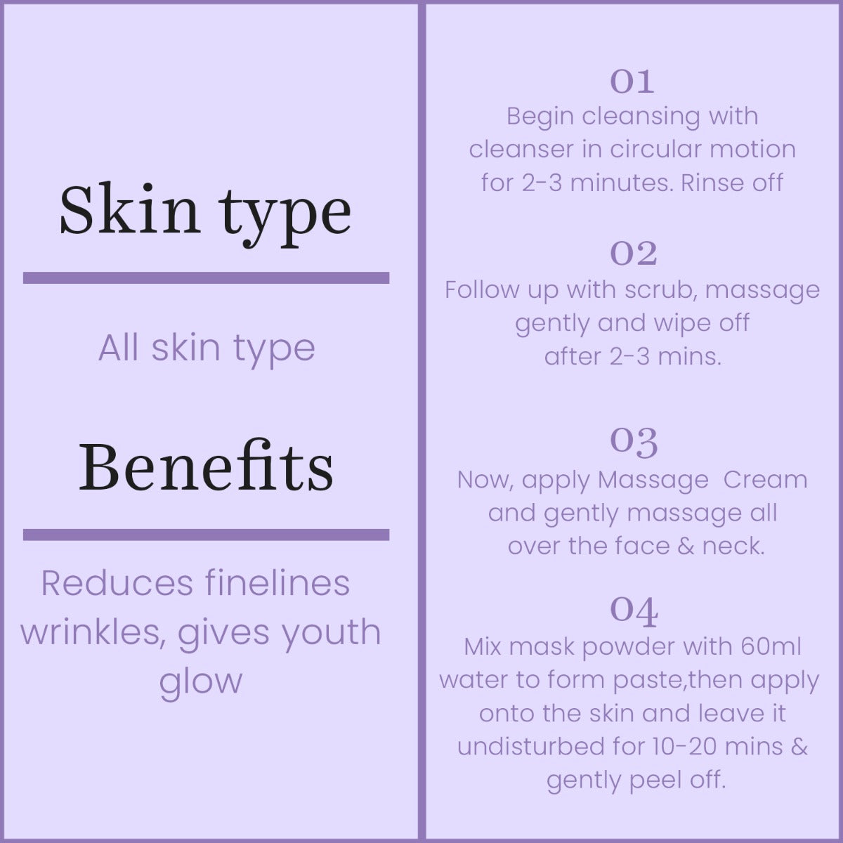 O3+ Skins Lutions Anti Ageing Facial kit With Peel off Mask 45gm - Pinkbliss