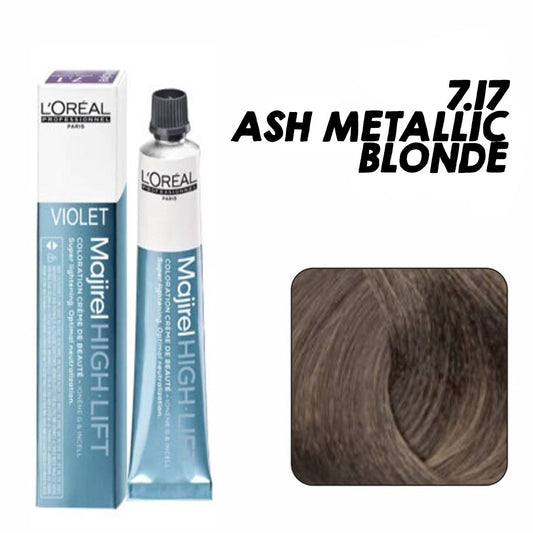 L’Oréal Professionnel Majirel Cool cover 7.17 (Ash Metallic Blonde) - Pinkbliss