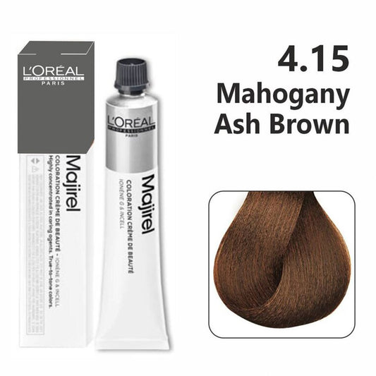 L’Oréal Professionnel Majirel – 4.15 (Mahogany Ash Brown) - Pinkbliss