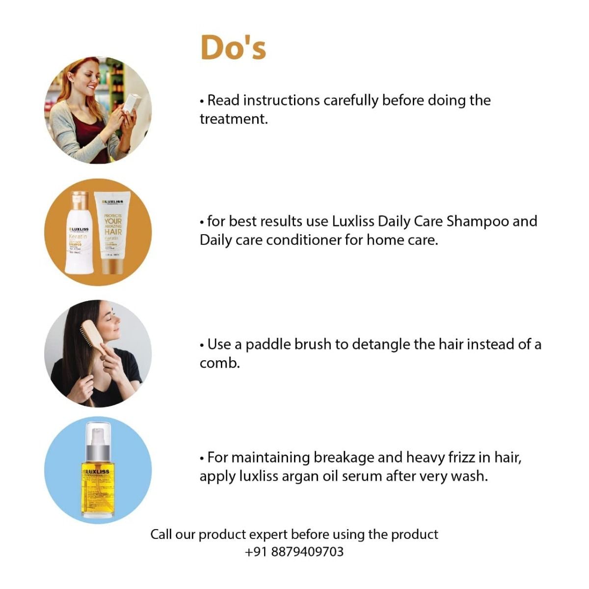Luxliss Keratin Smoothning Treatment 100ML, Golden - Pinkbliss