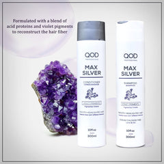 QOD Professional Max Silver Shampoo – Conditioner 300ml Combo - Pinkbliss