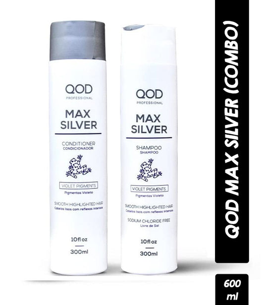 QOD Professional Max Silver Shampoo – Conditioner 300ml Combo - Pinkbliss