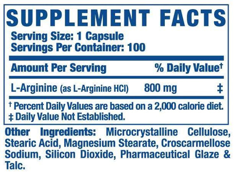 Ronnie Coleman L-Arginine XS – 100 Capsules - Pinkbliss