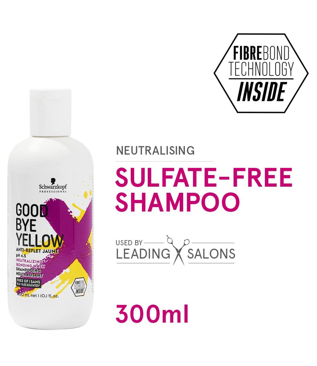 Good Bye Yellow Schwarzkopf Professional Neutralising & Anti-Yellow Sulfate Free Purple Shampoo 300ml - Pinkbliss