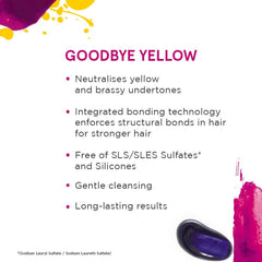 Good Bye Yellow Schwarzkopf Professional Neutralising & Anti-Yellow Sulfate Free Purple Shampoo 300ml - Pinkbliss