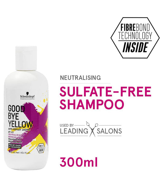 Good Bye Yellow Schwarzkopf Professional Neutralising & Anti-Yellow Sulfate Free Purple Shampoo 300ml - Pinkbliss